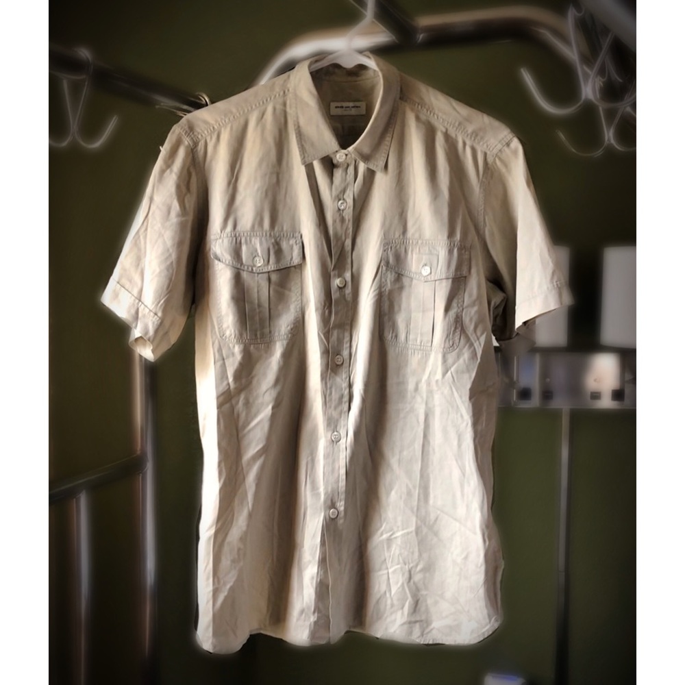 DRIES VAN NOTEN Men’s Safari SS Button-Down 46 SM